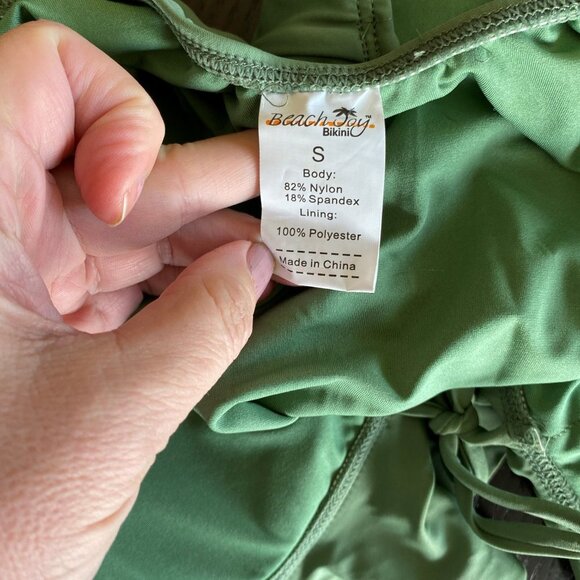 Beach Joy Bikini One Piece Swimsuit Bikini - Wmn’s Small - NWT - Green - Picture 6 of 8